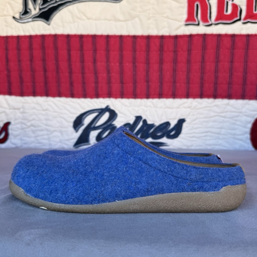 Size 40/W9 - Sanita Lodge Slide Wool Clog Slippers Blue Arch Support Comfort EUC